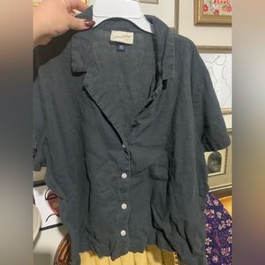 Gray button up